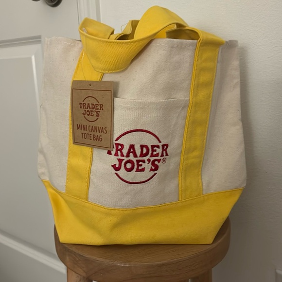 Yellow Trader Joes mini tote. VERY LIMMITED SUPPLY. - Picture 1 of 3